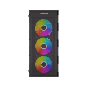 MaxGreen PS195-10-M Mid-Tower ATX Gaming Case With 4x ARGB Fan